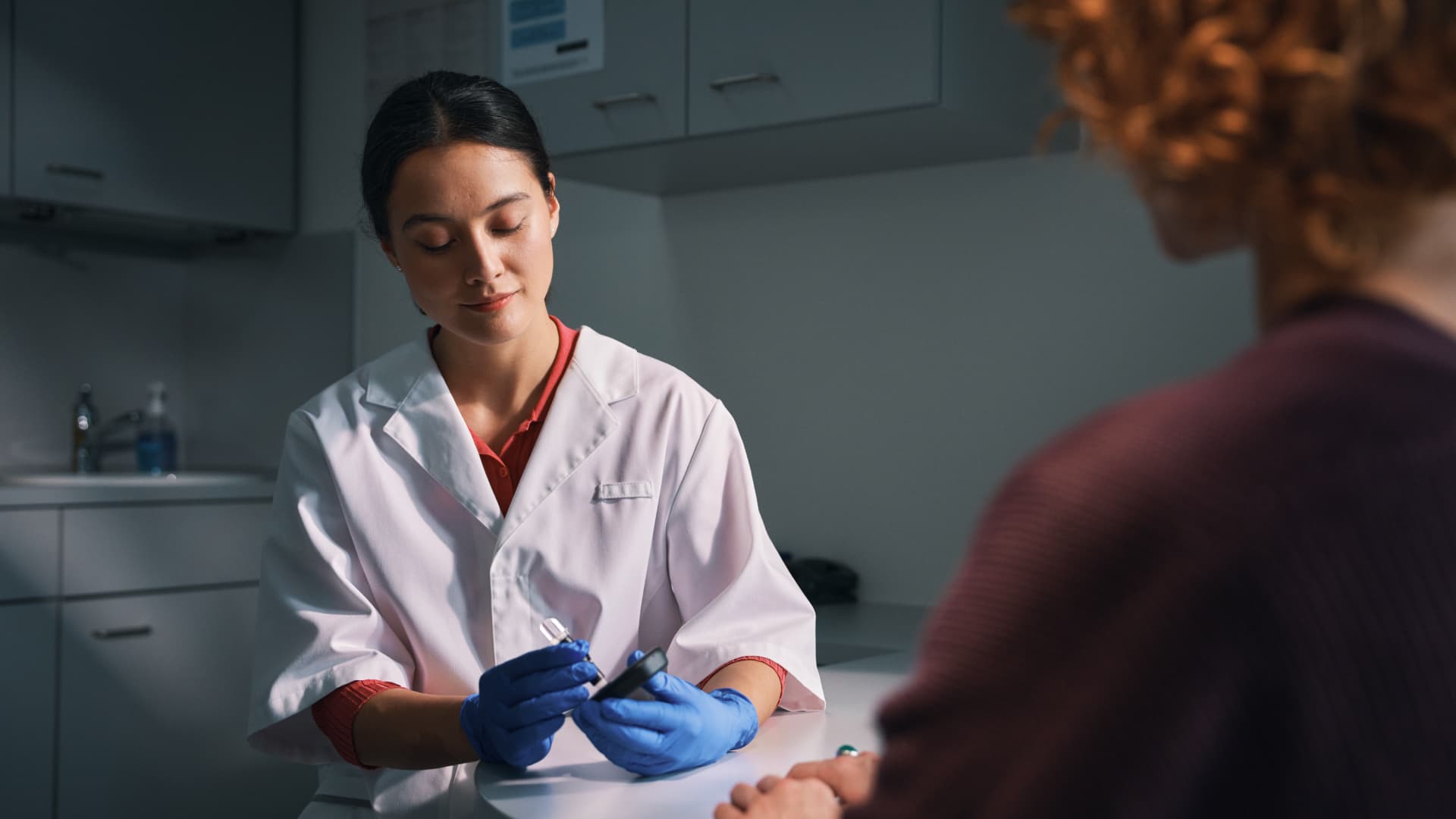 Women checking medicine